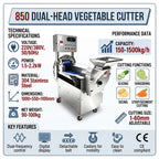 Commercial YQC850 Vegetable Cutting Machine | KONBRIT