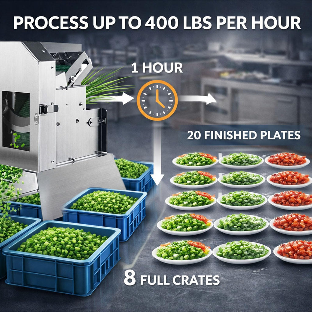 KONBRIT Model 30 Desktop Industrial Vegetable Cutter | Multi-Function Food Prep - Industrial Food Machinery by KONBRIT - Image 8